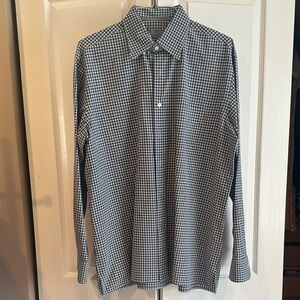 Canali Black and White Micro-Check Dress Shirt